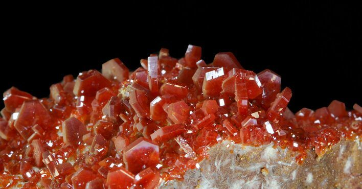 Red Vanadinite Crystal Cluster - Morocco #38527